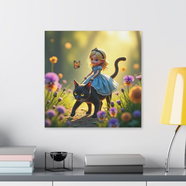 Whimsical Fairy Tale Canvas Art, Enchanting Wall Decor for Kids, Fantasy Nursery Artwork, Cute Home Decoration, Gift for Cat Lovers - Image 15