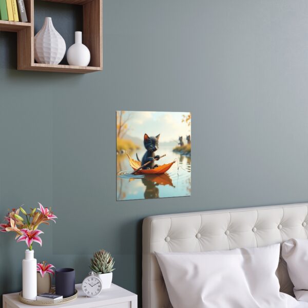 Charming Cat Silk Poster, Cat Wall Art, Cute Home Decor, Animal Lover Gift, Indoor Outdoor Wall Art - Image 2