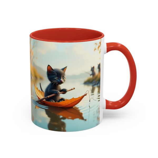 Whimsical Cat Coffee Mug - Black Accent, Perfect for Cat Lovers, Fall Decor, Cute Gift for Her, Cozy Mornings - Image 14