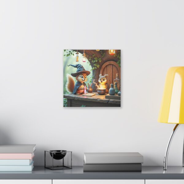 Canvas Wall Art - Scholarly Owl and Squirrel Potion Seller - Image 11