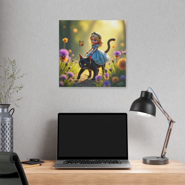 Whimsical Fairy Tale Canvas Art, Enchanting Wall Decor for Kids, Fantasy Nursery Artwork, Cute Home Decoration, Gift for Cat Lovers - Image 12