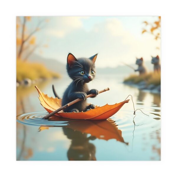 Charming Cat Silk Poster, Cat Wall Art, Cute Home Decor, Animal Lover Gift, Indoor Outdoor Wall Art - Image 4