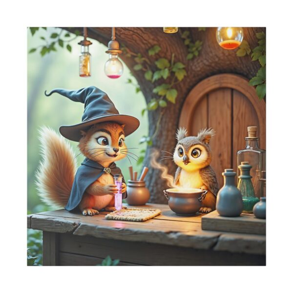 Canvas Wall Art - Scholarly Owl and Squirrel Potion Seller - Image 17