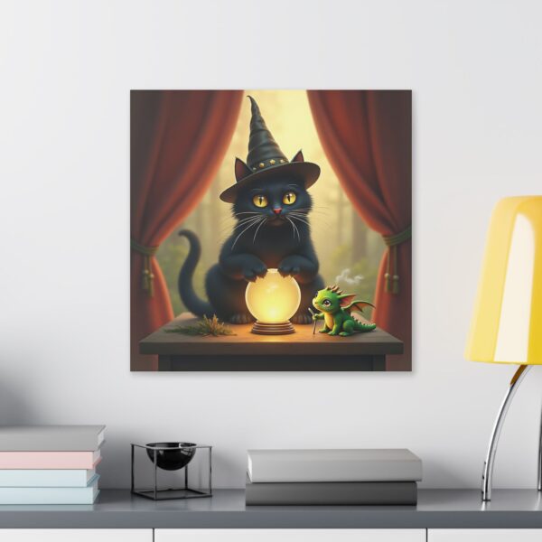 Magical Cat Canvas Art, Halloween Decor, Witchy Home Decor, Pet Lover Gift, Cozy Witch Aesthetic - Image 15