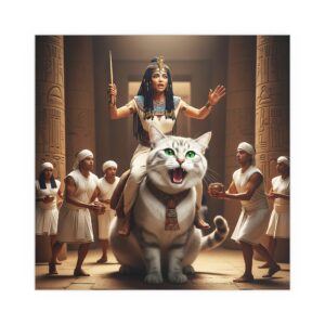 Indoor Silk Posters, Home Decor, Wall Art, Cat Lover Gift, Unique Art Prints, Egyptian Themed Decoration