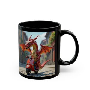 Dragon Rider Coffee Mug, Fantasy Mug, Gift for Gamers, Dragon Lover's Mug, Unique Drinkware, Fun Ceramic Mug