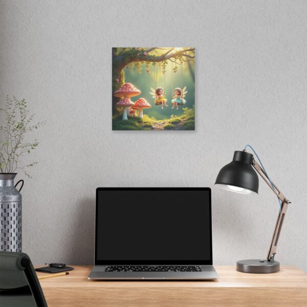 Whimsical Fairy Garden Stretched Canvas Art, Enchanting Home Decor, Kids Room Decor, Fairy Tale Wall Art, Nature-Inspired Gift - Image 8