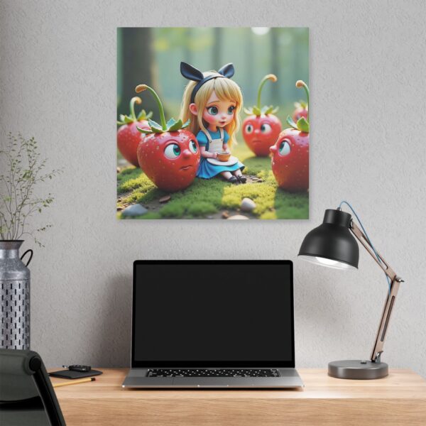 Charming Whimsical Canvas Art, Cute Wall Decor for Kids, Strawberry Fantasy Decor, Nursery Wall Art, Sweet Gift for Birthdays - Image 16
