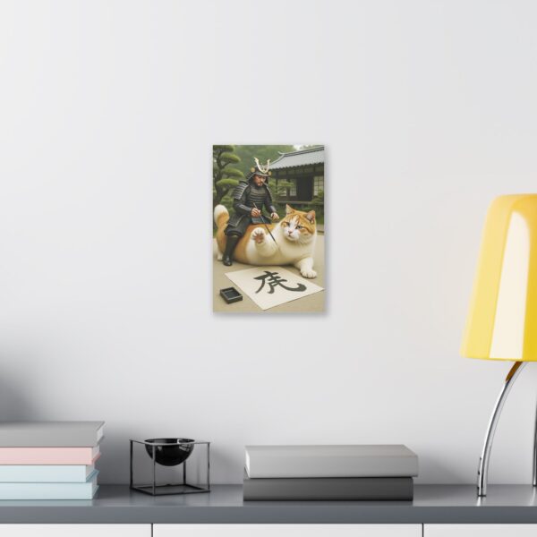 Samurai Cat Canvas Art Print, Whimsical Wall Decor, Unique Gift for Cat Lovers, Japanese Art, Home Office Decor, Gift for Animal Lovers - Image 3