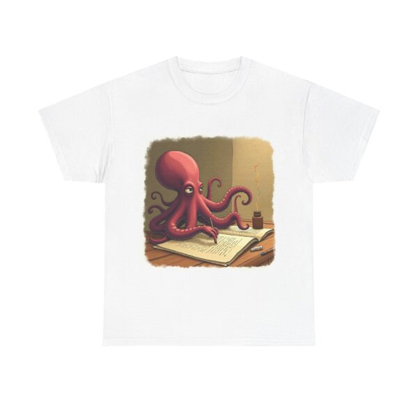Creative Octopus Tee - Fun Unisex Heavy Cotton T-Shirt for Ocean Lovers, Art Enthusiasts, Unique Gift, Casual Wear