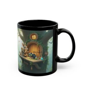Enchanting Fantasy Mug - Whimsical Woodland Scene, Cute Animal Design, Coffee Cup for Nature Lovers, Gift for Birthdays, Holidays, Cozy Home