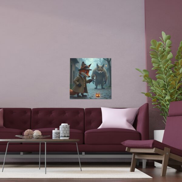 Whimsical Fox Poster Art, Silk Wall Decor, Animal Lover Gift, Children's Room Decor, Magical Atmosphere - Image 9