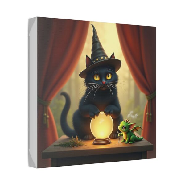 Magical Cat Canvas Art, Halloween Decor, Witchy Home Decor, Pet Lover Gift, Cozy Witch Aesthetic - Image 6