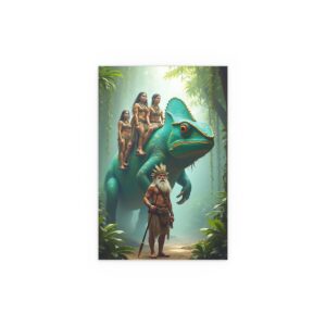 Silk Poster - Mayan Jungle Chameleon Adventure