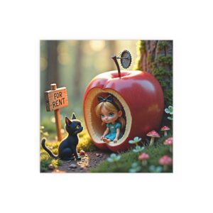 Whimsical Silk Posters for Home Decor, Fantasy Wall Art, Alice in Wonderland-inspired Artwork, Unique Gifts, Playful Living Room Decor