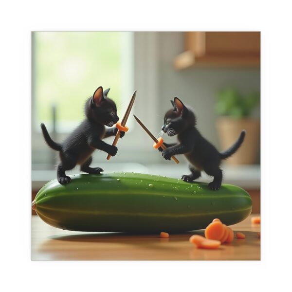 Whimsical Cat Silk Poster, Cute Wall Art, Fun Home Decor, Gift for Cat Lovers, Quirky Indoor/Outdoor Decoration - Image 7
