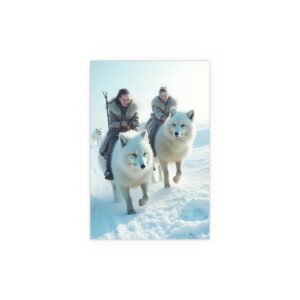 Silk Wall Art Poster - Arctic Adventure, Cozy Home Decor, Gift for Art Lovers, Nursery Wall Decor, Unique Winter Aesthetic
