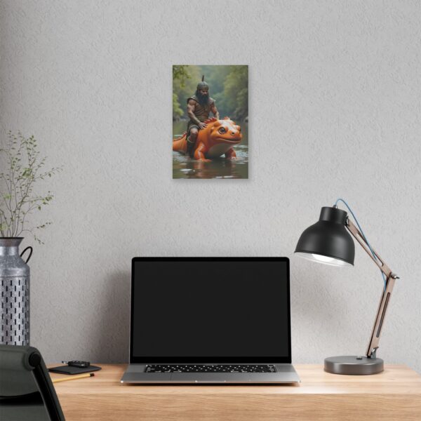 Mythical Warrior Canvas Art, Dragon Rider Wall Decor, Fantasy Artwork, Home Decoration, Unique Gift for Gamers - Image 4