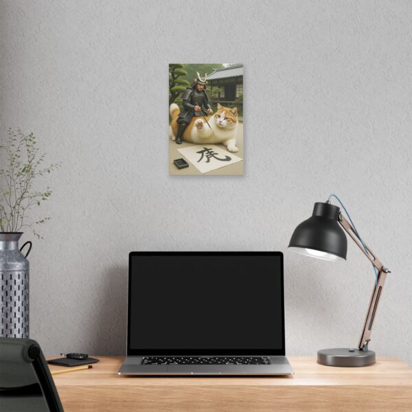 Samurai Cat Canvas Art Print, Whimsical Wall Decor, Unique Gift for Cat Lovers, Japanese Art, Home Office Decor, Gift for Animal Lovers - Image 4