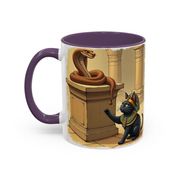 Ancient Egypt Cat Coffee Mug | Anubis and Snake Design | Black Accent Mugs for Cat Lovers, Gift for Holidays, Unique Kitchen Decor - Image 27