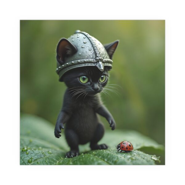 Whimsical Cat Silk Poster, Cute Wall Art, Kitty Decor, Unique Home Decoration, Gift for Cat Lovers, Indoor Outdoor Artwork - Image 7