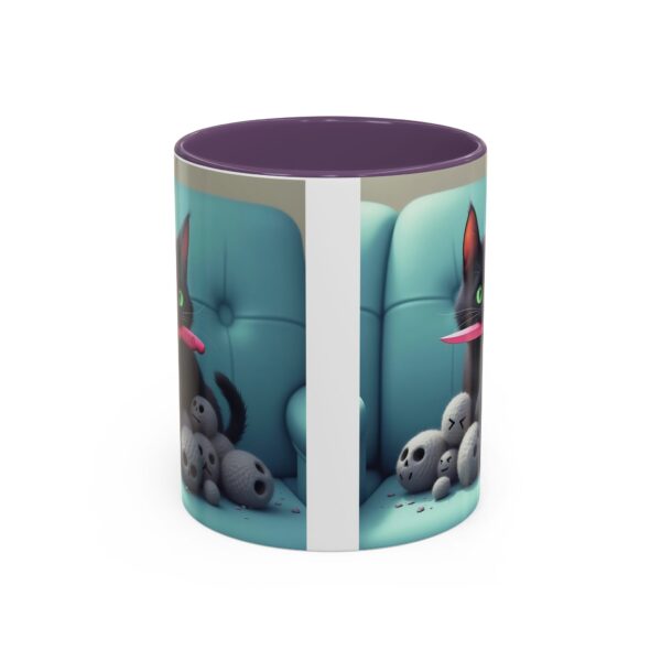 Cat Lover's Accent Coffee Mug - Fun Kitty Design, Gift for Cat Owners, Pet Lover's Coffee Cup, Halloween Decor, Unique Cat Gift - Image 25