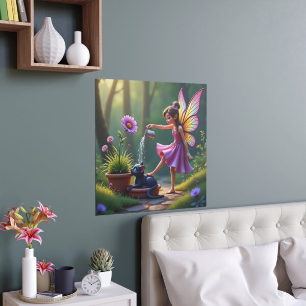 Fairy Garden Silk Poster, Indoor Wall Art, Outdoor Decor, Whimsical Fairy Poster, Gift for Nature Lovers, Kids Room Decoration - Image 8