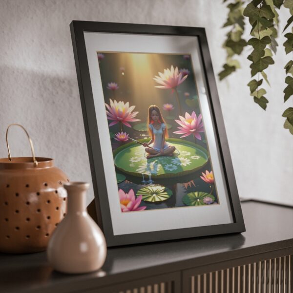 Meditative Framed Poster, Peaceful Art for Home Decor, Yoga Gift, Calm Space Artwork, Inspiration Wall Art, Mindfulness Decor - Image 4