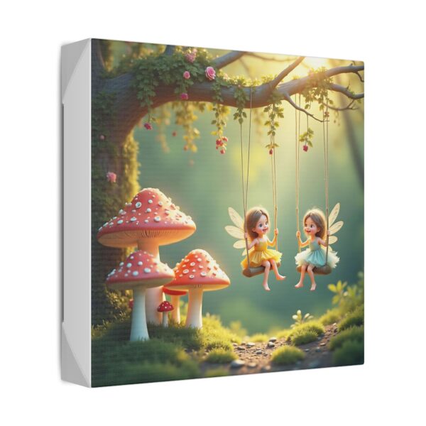 Whimsical Fairy Garden Stretched Canvas Art, Enchanting Home Decor, Kids Room Decor, Fairy Tale Wall Art, Nature-Inspired Gift - Image 2
