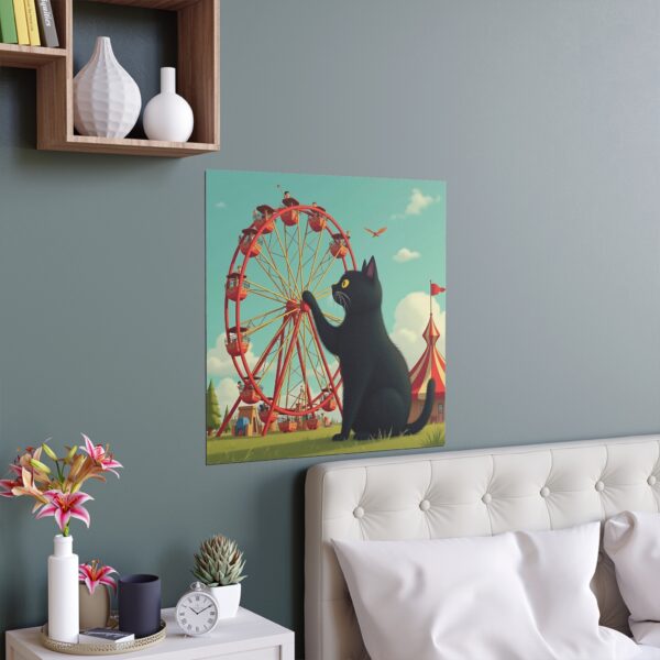 Charming Cat Festival Silk Poster, Whimsical Wall Art for Home Decor, Ideal for Cat Lovers, Gift for Animal Enthusiasts, Unique Home Accent - Image 8