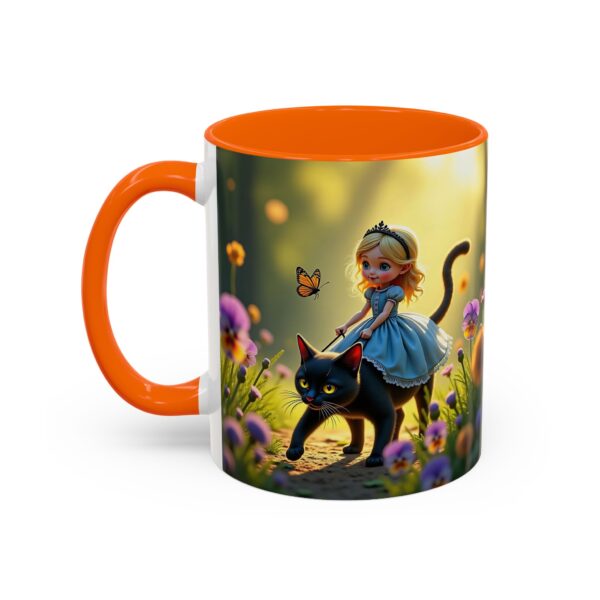 Charming Cat & Girl Coffee Mug, Floral Mug, Cat Lover Gift, Alice in Wonderland Theme, Unique Kitchen Decor, Cute Drinkware - Image 23