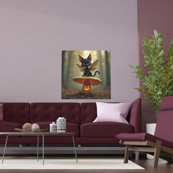 Whimsical Cat Fairy Silk Poster - Unique Wall Art, Home Decor, Gift for Cat Lovers, Halloween Decor, Magical Aesthetic - Image 6