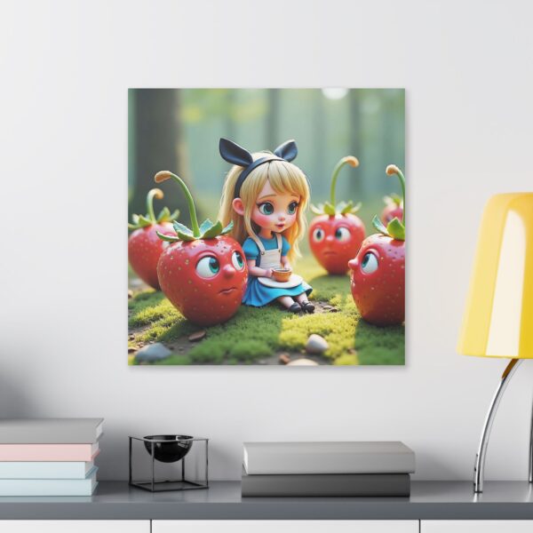Charming Whimsical Canvas Art, Cute Wall Decor for Kids, Strawberry Fantasy Decor, Nursery Wall Art, Sweet Gift for Birthdays - Image 15