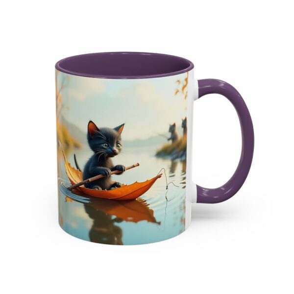 Whimsical Cat Coffee Mug - Black Accent, Perfect for Cat Lovers, Fall Decor, Cute Gift for Her, Cozy Mornings - Image 26