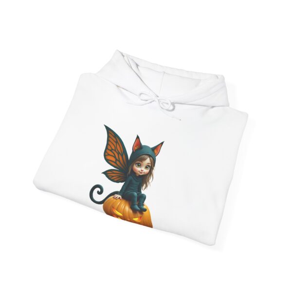 Whimsical Halloween Fairy Hoodie | Unisex Cozy Sweatshirt | Pumpkin Art | Spooky Season Fashion, Gift for Her, Halloween Costume - Image 4