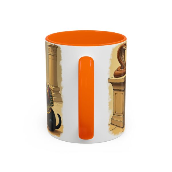 Ancient Egypt Cat Coffee Mug | Anubis and Snake Design | Black Accent Mugs for Cat Lovers, Gift for Holidays, Unique Kitchen Decor - Image 24