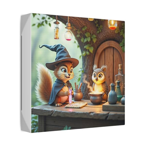 Canvas Wall Art - Scholarly Owl and Squirrel Potion Seller - Image 6