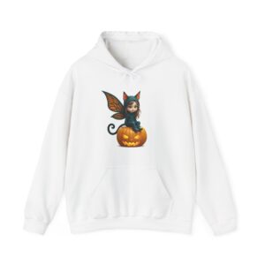 Whimsical Halloween Fairy Hoodie | Unisex Cozy Sweatshirt | Pumpkin Art | Spooky Season Fashion, Gift for Her, Halloween Costume