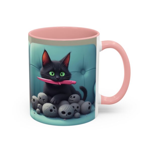 Cat Lover's Accent Coffee Mug - Fun Kitty Design, Gift for Cat Owners, Pet Lover's Coffee Cup, Halloween Decor, Unique Cat Gift - Image 10