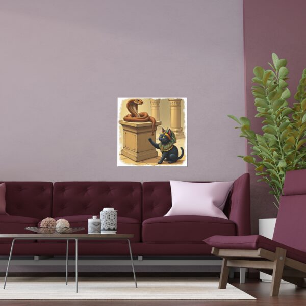 Egyptian Cat Wall Art, Indoor and Outdoor Silk Posters, Home Decor, Cat Lover Gift, Unique Art Print, Animal Illustration - Image 12