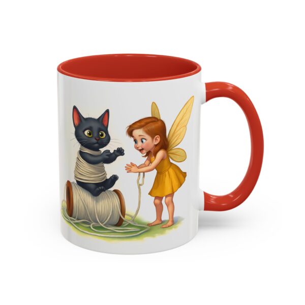 Whimsical Fairy and Cat Coffee Mug, Cute Cat Mug, Gift for Cat Lovers, Fairy Tale Mug, Fantasy Lover's Drinkware - Image 14