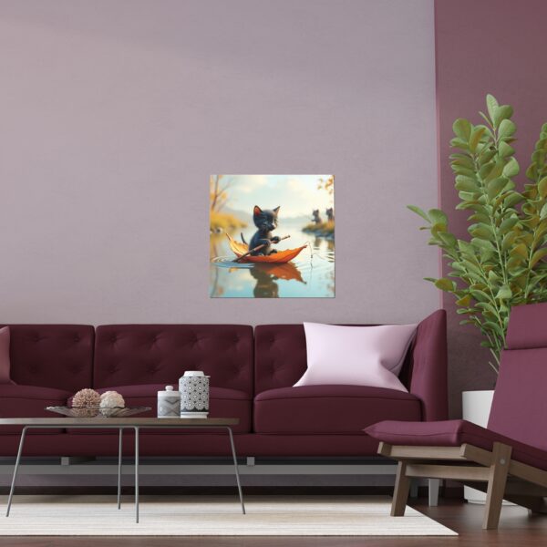 Charming Cat Silk Poster, Cat Wall Art, Cute Home Decor, Animal Lover Gift, Indoor Outdoor Wall Art - Image 9