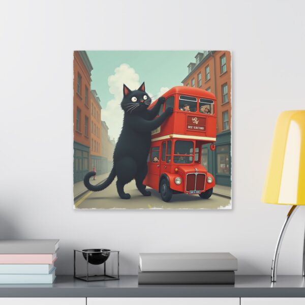 Whimsical Cat Canvas Art, Fun Home Decor, Wall Art for Cat Lovers, Unique Gift for Pet Owners, Cute Artwork for Kids' Rooms - Image 19