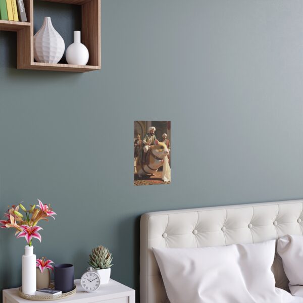 The Great Silk Heist" Cinematic Wall Art – Persian Emissary on Giant Hamster - Image 2