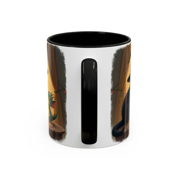 Whimsical Cat & Dragon Mug, Cute Coffee Mug, Halloween Decor, Gift for Cat Lovers, Cozy Tea Mug, Fantasy Drinkware - Image 4