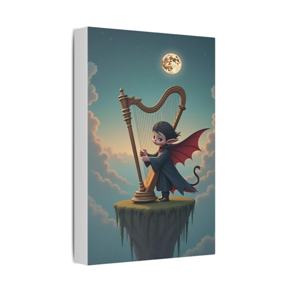 Whimsical Harpist Canvas Art, Cute Halloween Decor, Fantasy Wall Art - Image 2