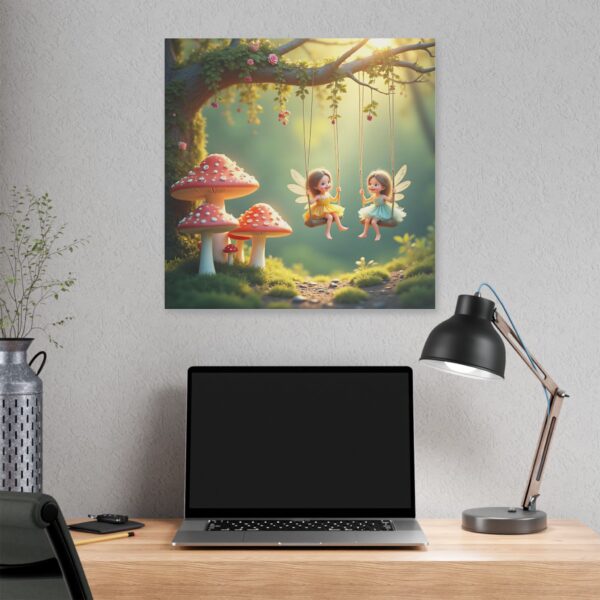 Whimsical Fairy Garden Stretched Canvas Art, Enchanting Home Decor, Kids Room Decor, Fairy Tale Wall Art, Nature-Inspired Gift - Image 16