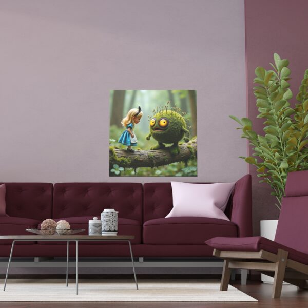 Alice in Wonderland Silk Poster, Whimsical Art Print, Home Decor, Nature Inspired Wall Art, Children's Room Decoration - Image 6