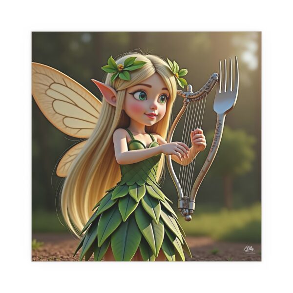 Whimsical Fairy Silk Poster, Enchanting Leafy Decor, Nature-Inspired Wall Art for Kids, Playroom, or Nursery - Image 7