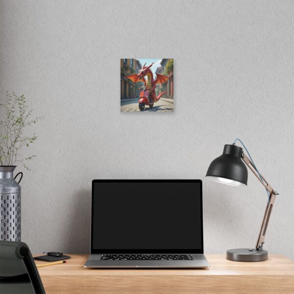 Whimsical Dragon Art Canvas Print, Fantasy Wall Decor, Vibrant Dragon Artwork, Unique Gift for Art Lovers, Fun Home Decoration - Image 4